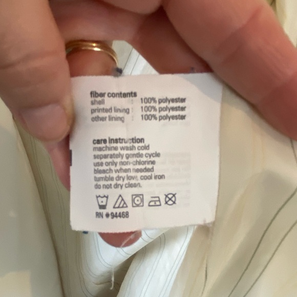 Esprit Trench Coat Off White Button Up Belted Size M - Picture 12 of 12